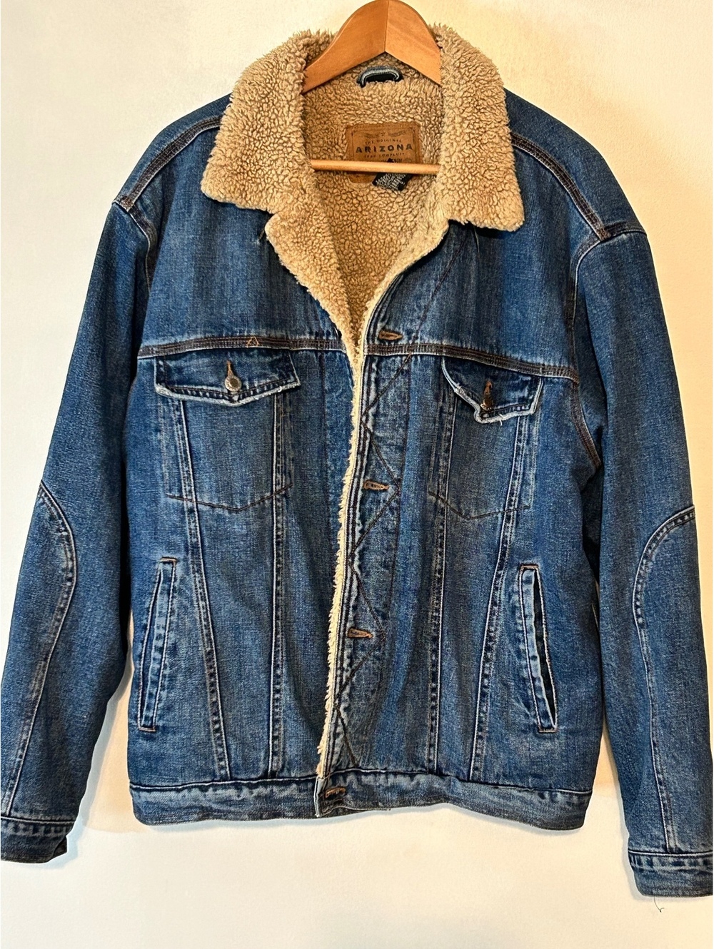 Arizona Jean Company Sherpa Lined Denim Jacket XL
